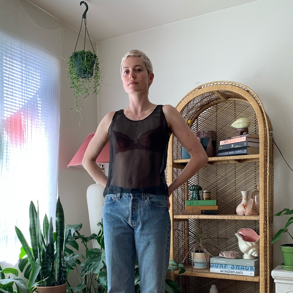 Louis Vuitton Black Silk Tank